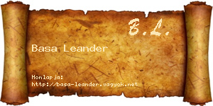 Basa Leander névjegykártya